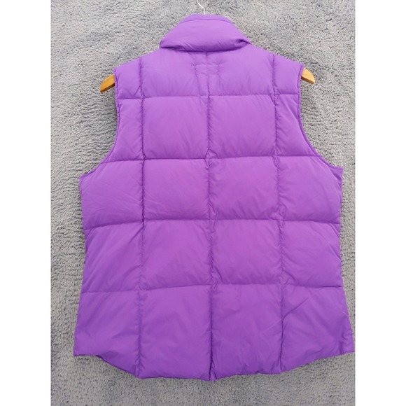 Lands End Purple Quilted Down Puffer Vest Size M - Picture 7 of 8